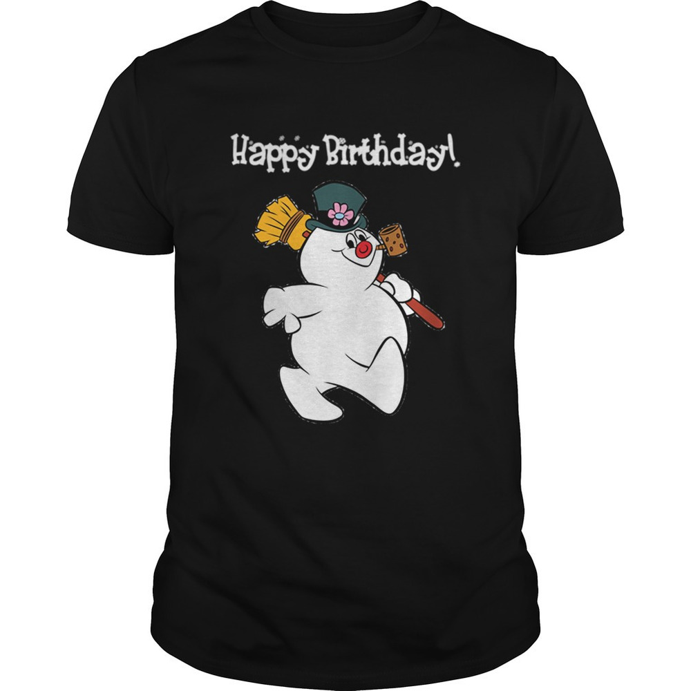 Frosty The Snowman Happy Birthday Christmas Graphic Shirt